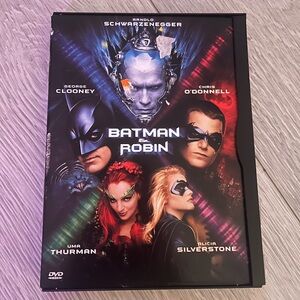DC Comics Batman & Robin DVD with Blue, Red, Black, Purple Artwork